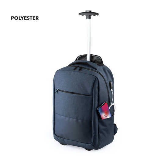 Mugursoma–koferis ar riteņiem un USB pieslēgumu – 15"