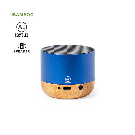 3W Bluetooth® skaļrunis no pārstrādāta alumīnija un bambusa