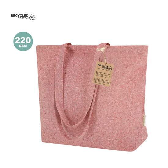 Maisiņš no pārstrādātas kokvilnas ar sānu ieloci - 220 g/m² 