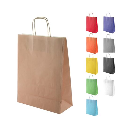 Krāsains 100 g/m² papīra dāvanu maisiņš - 320×410×120 mm
