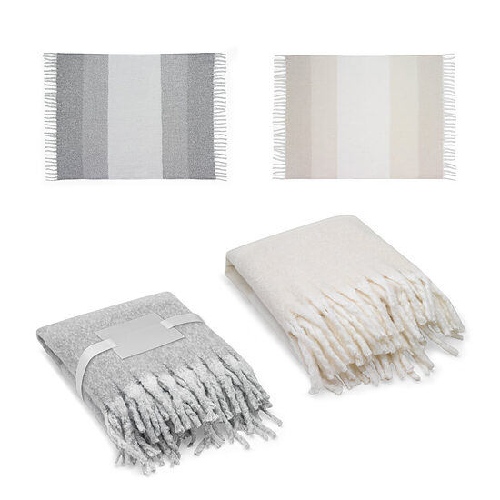 EKO pleds no pārstrādāta RPET ar mohēras efektu - 150x120 cm