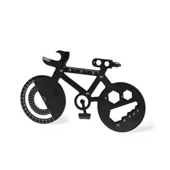 Velosipēda formas multi-instruments no nerūsējošā tērauda ar personalizāciju 