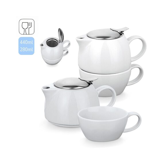 Porcelāna tējas komplekts 2 vienā - 440 ml un 280 ml