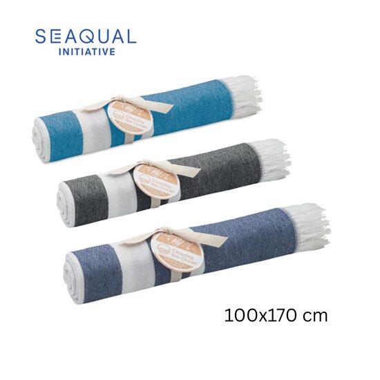 SEAQUAL® pārstrādātu materiālu pludmales un hammam dvielis 