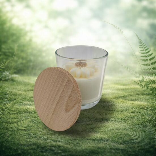 Sojas vaska svece ar citronzāles aromātu - 280 ml (ražots LV)