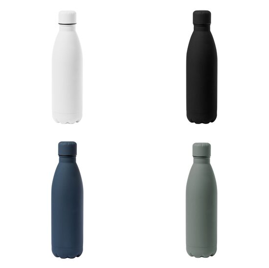 Metāla ūdens pudele ar gumijotu pārklājumu – 790 ml