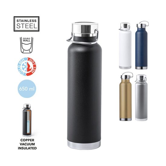 Termopudele no nerūsējošā tērauda ar vara vakuuma izolāciju – 650 ml