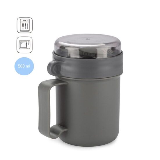 Zupas trauks ar salokāmu karoti - 500 ml