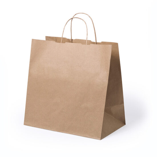 Papīra maisiņš dabīgā krāsā 80 g/m² - 30 × 29 × 18 cm