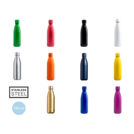 Krāsaina nerūsējošā tērauda ūdens pudele – 790 ml