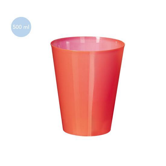 Atkārtoti lietojama PP glāze ar apdruku – 500 ml
