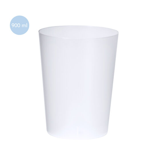 900 ml elastīga un izturīga PP plastmasas krūze ar apdruku