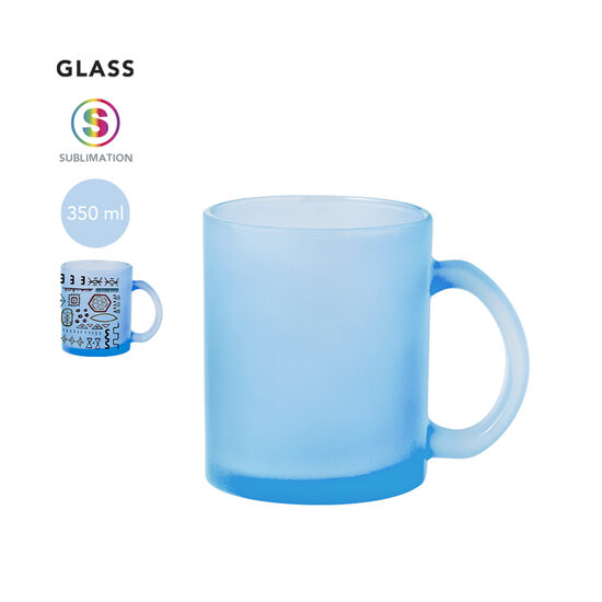 Matēta stikla krūze sublimācijas apdrukai – 350 ml