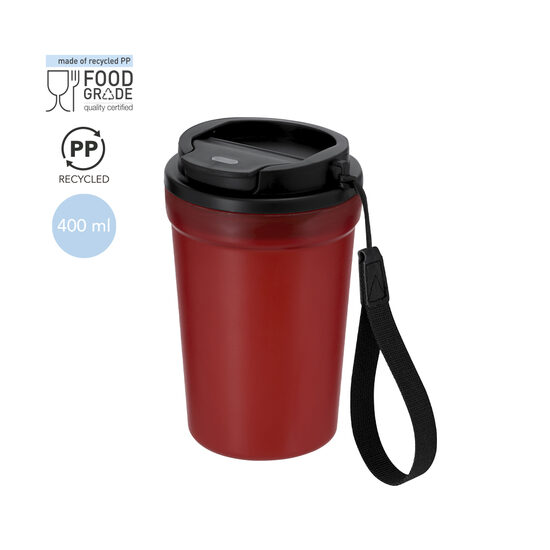 Pārstrādāta PP ceļojumu krūze – 400 ml