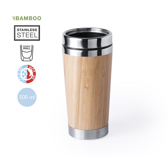 Termokrūze ar bambusa apdari – 500 ml